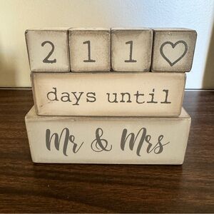 Countdown to wedding blocks